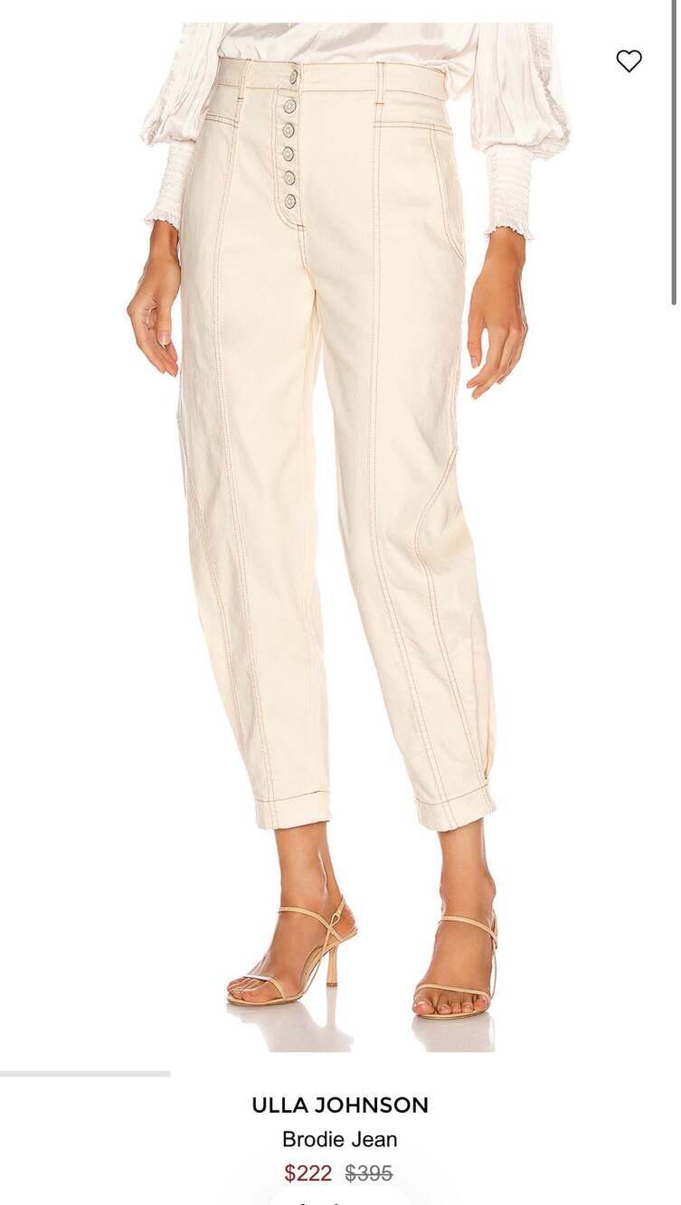 Ulla Johnson Brodie High-Rise Button-Front Barrel Jeans